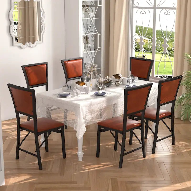 VECELO Folding Dining Chairs Set of 2/4/6 with Cushion Parson Classic Upholstered Folding Chairs,Modern 33 Parson Chairs