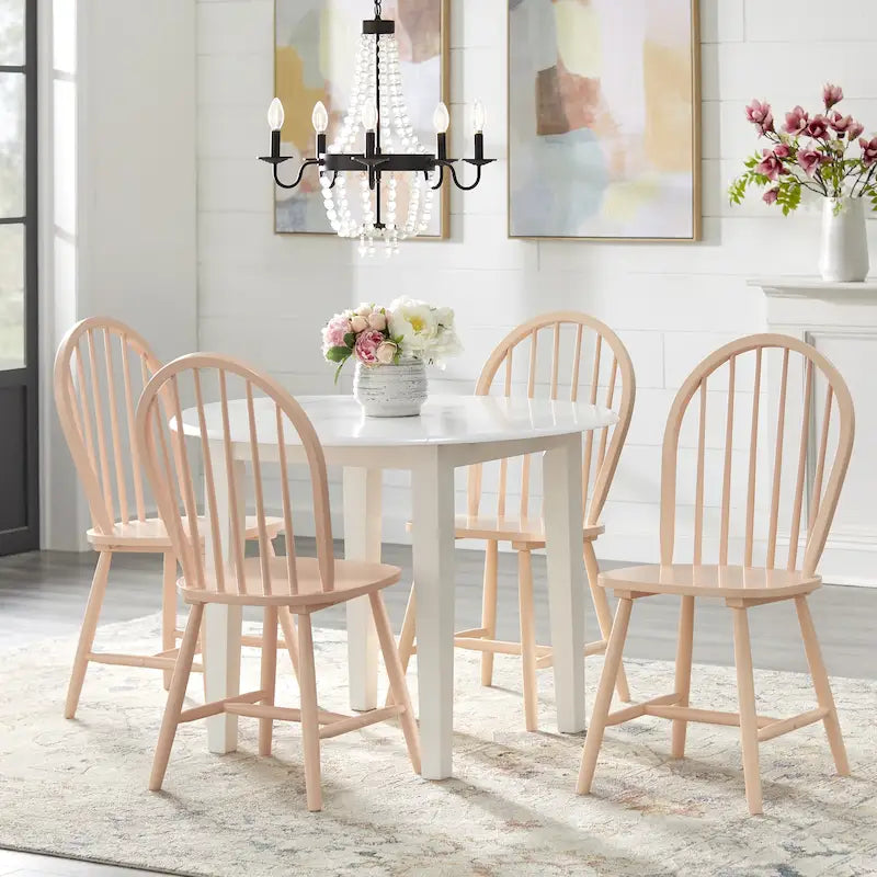 Simple Living Rollo Solid Wood 5-piece Drop-Leaf Dining Set