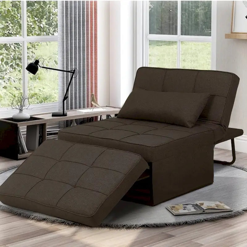 Zenova 4-1 Adjustable Sleeper Sofa Chair with Ottoman, Sofa Bed ,Couch Bed