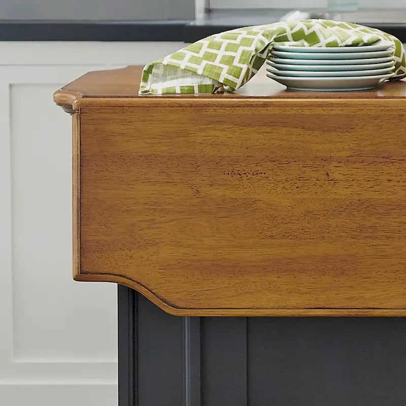 Distressed Oak 3-Piece Kitchen Island and Barstools Kitchen Set by Homestyles
