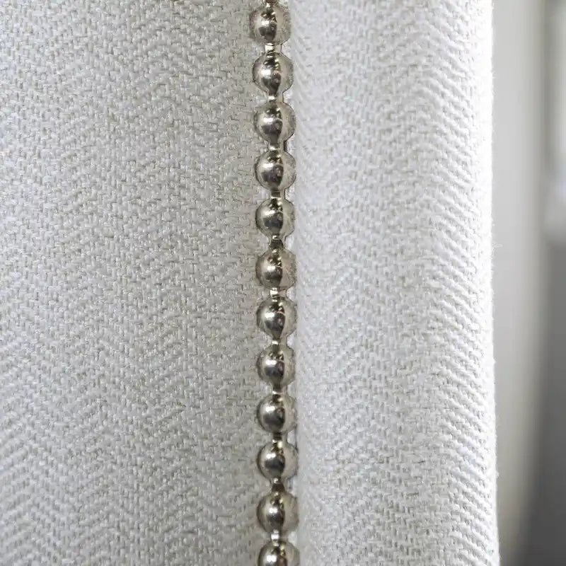 Tigg Contemporary White Chenille Nailhead Upholstered Sofa by Furniture of America