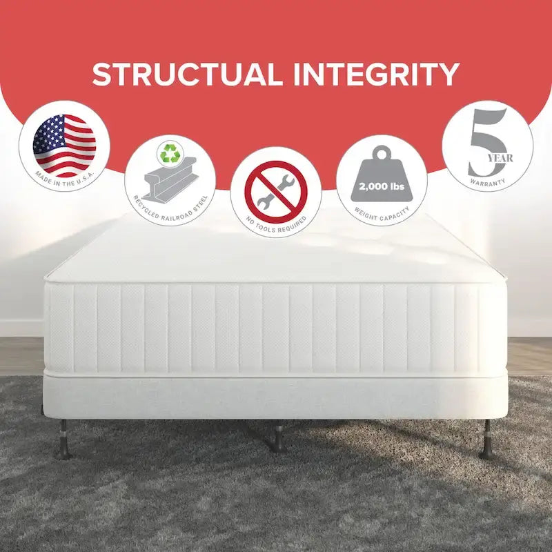 E3 Premium Adjustable Bed Frame with Glides