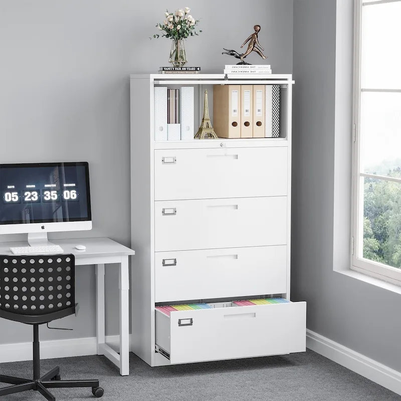 Steel Lateral File Cabinet with Lock