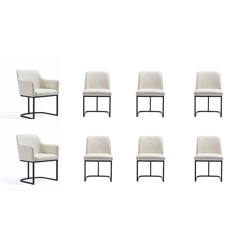 Manhattan Comfort Modern Serena Leatherette Upholstered Dining Chair Set