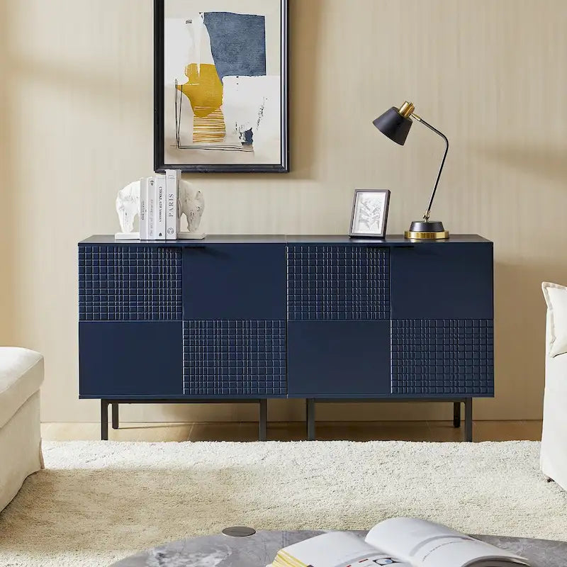 Arnold Modern 30Tall 2 Door Accent Cabinet with Metal Leg Set of 2by HULALA HOME