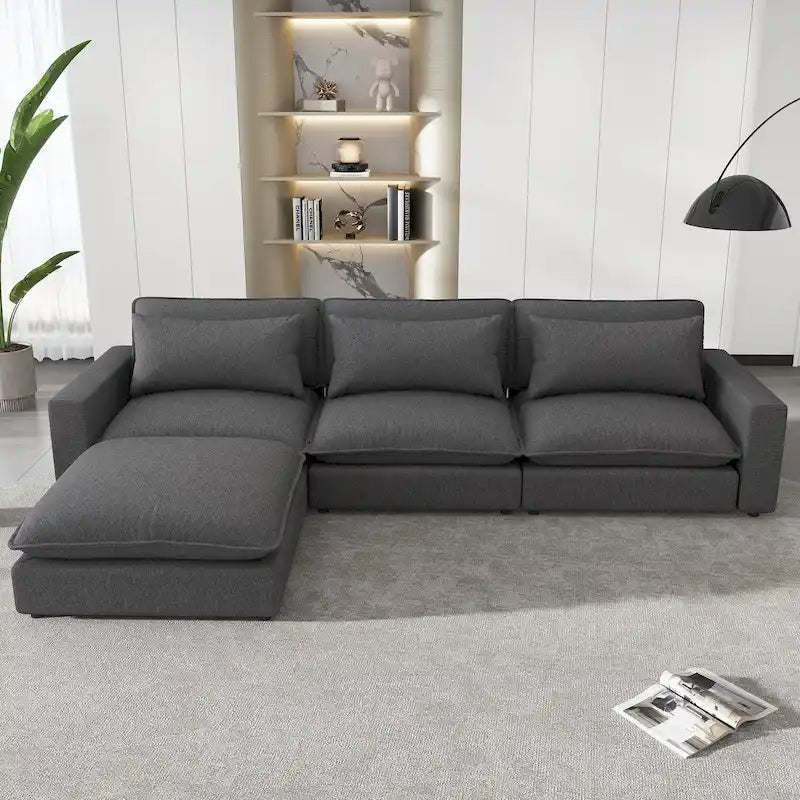 Sectional Sofa Cloud Sofa Chenille Upholstered Sofa