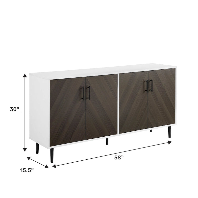 Middlebrook Cassandra 58-inch Mid-Century Modern 4-Door Buffet