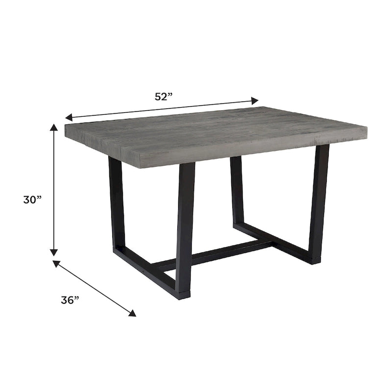 Middlebrook Solid Wood 52-inch Distressed Dining Table