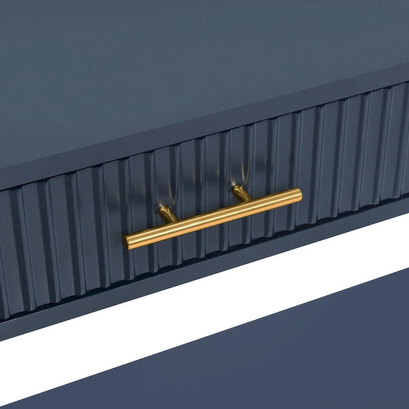 High-Quality Entryway Console Table with Vertical Stripe Drawers, Long Legs