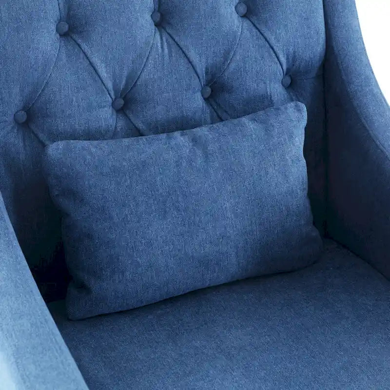 Living Room Chairs, Accent Armchair with lumbar pillow, Elegant Bedroom Reading Chair, Mid-Century Upholstered Sofa Chair