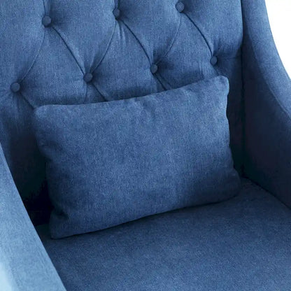 Living Room Chairs, Accent Armchair with lumbar pillow, Elegant Bedroom Reading Chair, Mid-Century Upholstered Sofa Chair