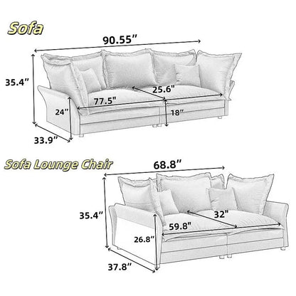 Modern Comfy Upholstered Sofa Cloud Couch