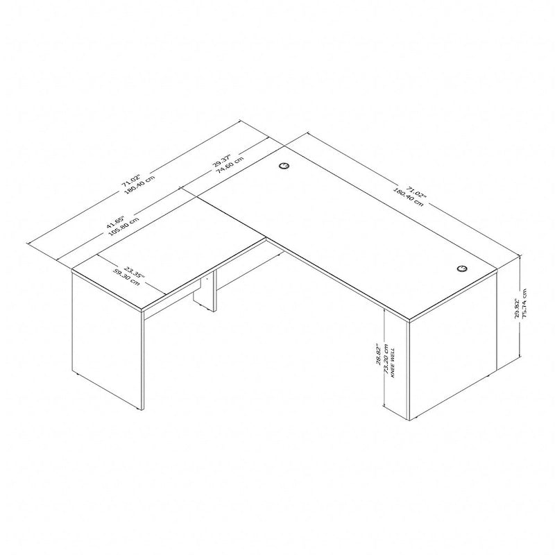 Studio C 72W L Shaped Desk with 42W Return by Bush Business Furniture