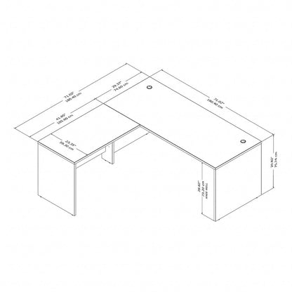 Studio C 72W L Shaped Desk with 42W Return by Bush Business Furniture