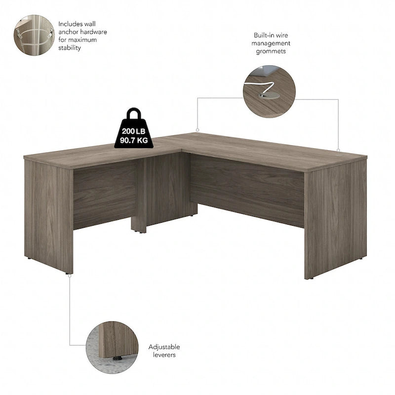 Studio C 72W L Shaped Desk with 42W Return by Bush Business Furniture