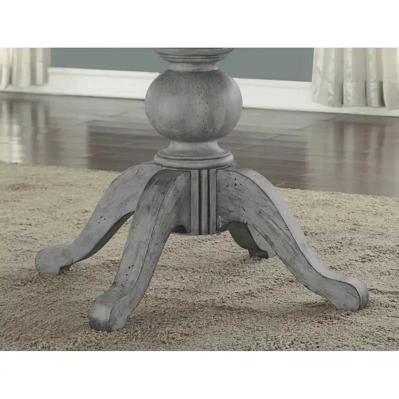 Plymouth Gray Wood Pedestal Dining Table - 72 x 30 x 54
