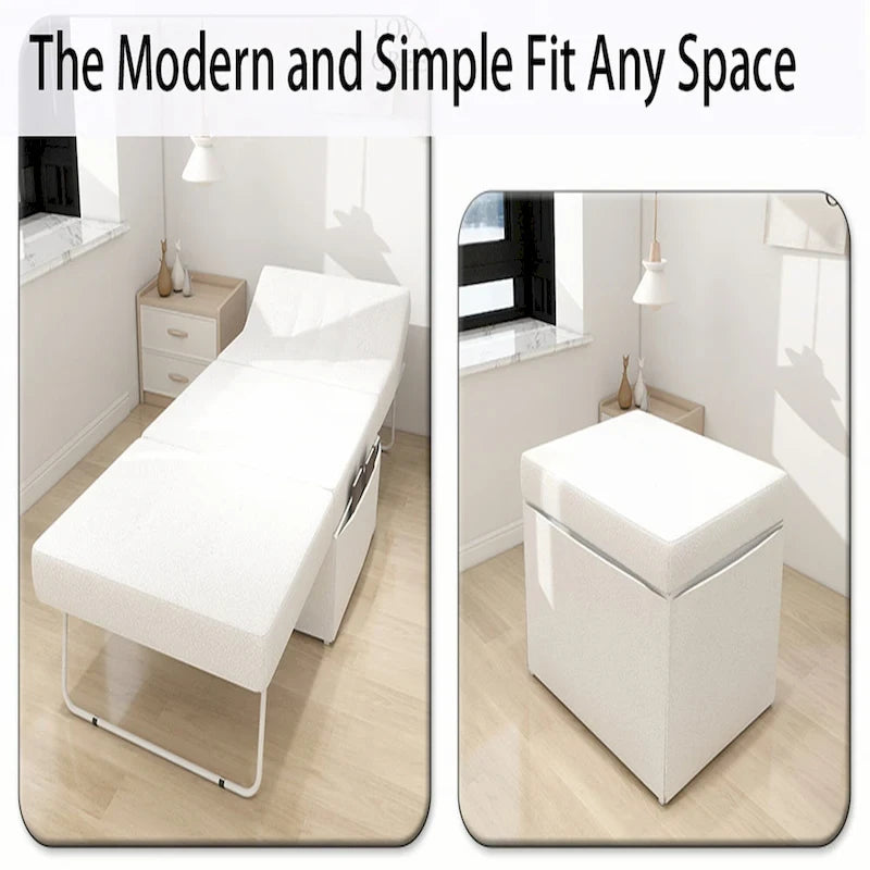 Convertible 4 in 1 Folding Ottoman Sleeper Bed
