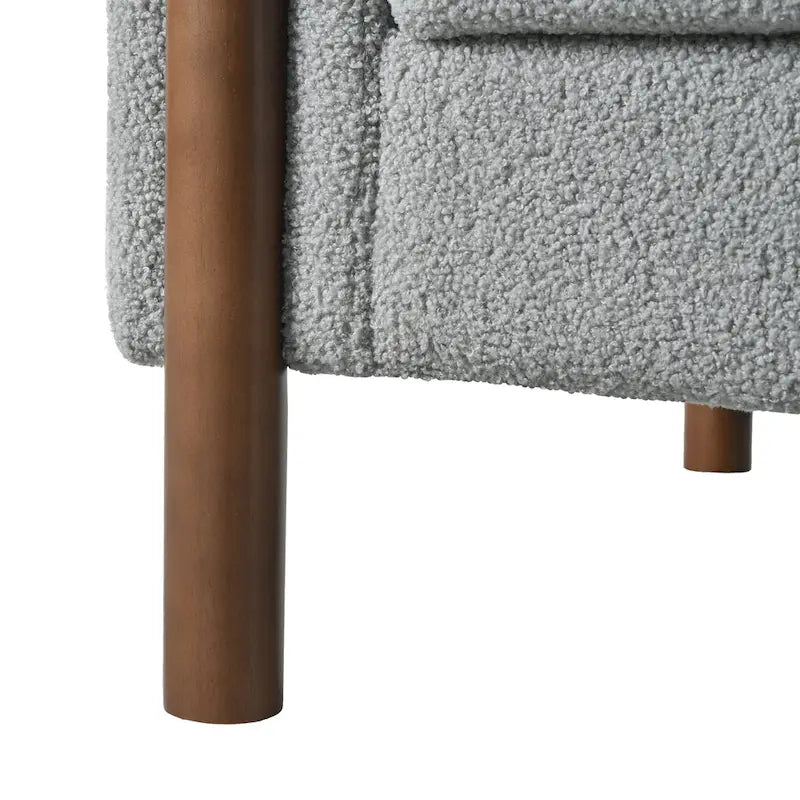 Maloa Upholstered Oversized Teddy Accent Chair with Walnut Legs by Christopher Knight Home