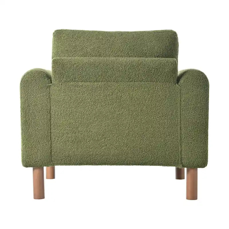 Maloa Upholstered Oversized Teddy Accent Chair with Walnut Legs by Christopher Knight Home
