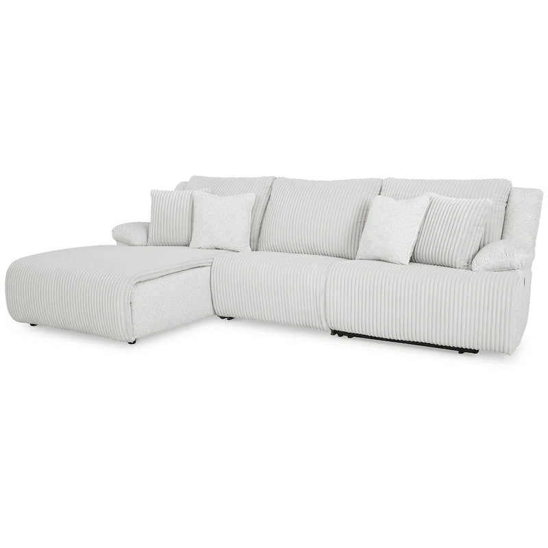 Signature Design by Ashley Top Tier 3-Piece Reclining Sectional with Chaise - 128W x 74D x 41H
