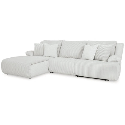Signature Design by Ashley Top Tier 3-Piece Reclining Sectional with Chaise - 128W x 74D x 41H
