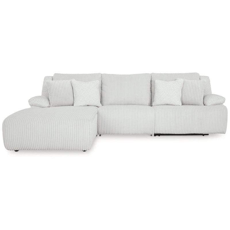 Signature Design by Ashley Top Tier 3-Piece Reclining Sectional with Chaise - 128W x 74D x 41H