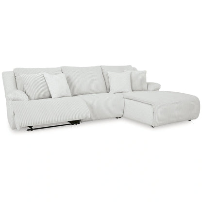 Signature Design by Ashley Top Tier 3-Piece Reclining Sectional with Chaise - 128W x 74D x 41H