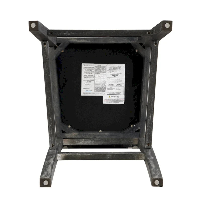 30.5 H Bar Stools Set of 2, Rubberwood Frame, Fabric Upholstered Bar Stools, Vintage Kitchen Island Stool Without Arms