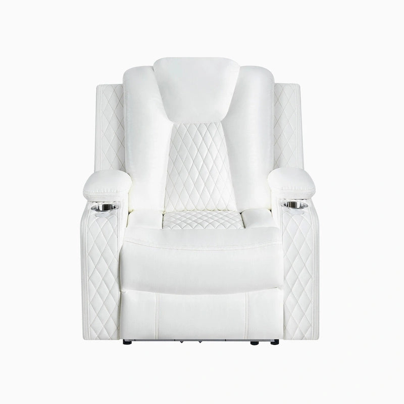 Deluxe Theater-Style Reclining Sofa Set with Power Recline, LED Lights, Wireless Charging and bluetooth Speaker