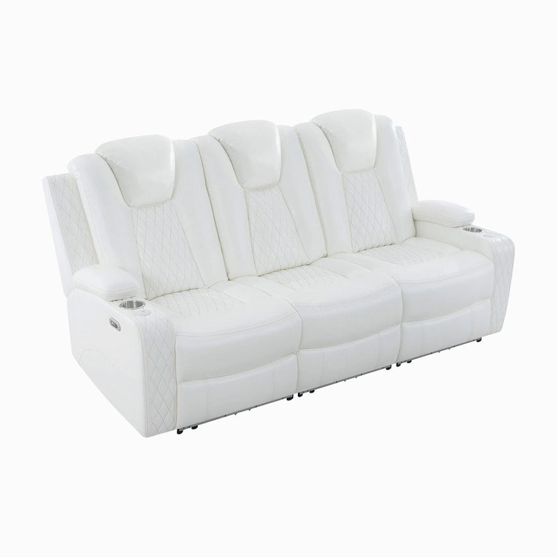 Deluxe Theater-Style Reclining Sofa Set with Power Recline, LED Lights, Wireless Charging and bluetooth Speaker