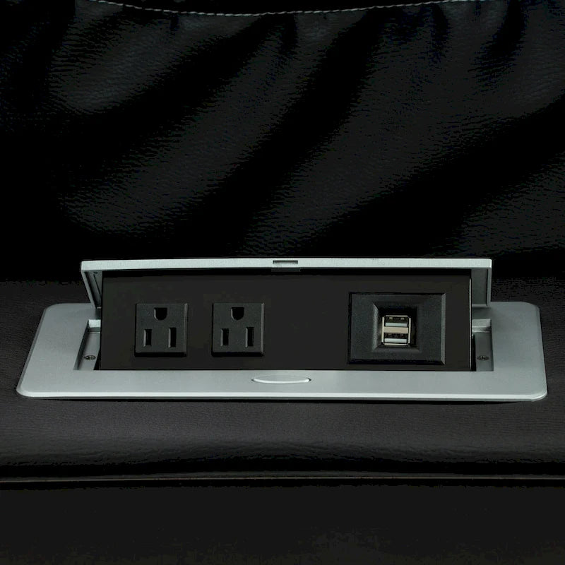Deluxe Theater-Style Reclining Sofa Set with Power Recline, LED Lights, Wireless Charging and bluetooth Speaker