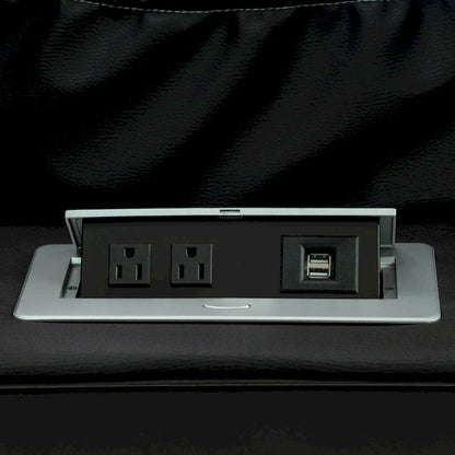 Deluxe Theater-Style Reclining Sofa Set with Power Recline, LED Lights, Wireless Charging and bluetooth Speaker