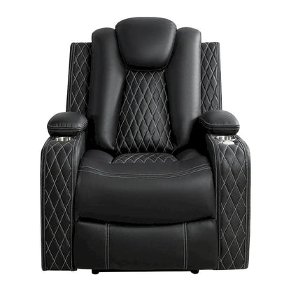 Deluxe Theater-Style Reclining Sofa Set with Power Recline, LED Lights, Wireless Charging and bluetooth Speaker