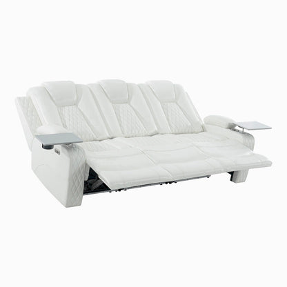 Deluxe Theater-Style Reclining Sofa Set with Power Recline, LED Lights, Wireless Charging and bluetooth Speaker