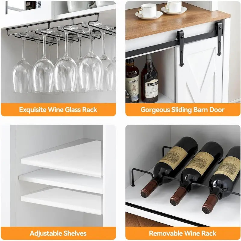 Farmhouse Coffee Bar Cabinet