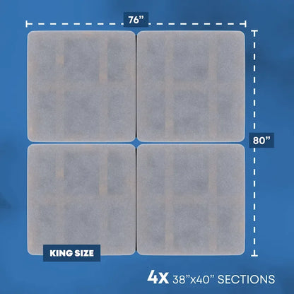 1.5 Split Wood Bunkie Board, Fully Assembled, Fabric Ventilation Cover - Replaces Wooden Slats or Box Spring for Bed Frames