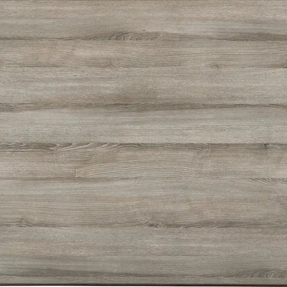 Kene 7pc Dining Table Set with 6 Padded Chairs, Solid Edge Band, Gray