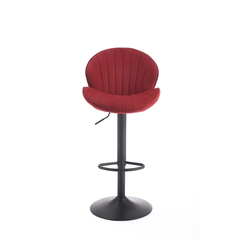 Adjustable Swivel Bar Stools Set of 2, Counter Height Bar Chairs with Back, Velvet Armless Dining Chair with Footrest