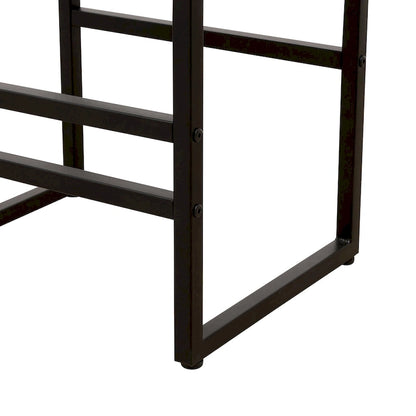 Hand Weave Bar Stools Set of 2, Counter Height Bar Stools with Metal Support Legs, Kitchen Island Stools with Back and Footrest