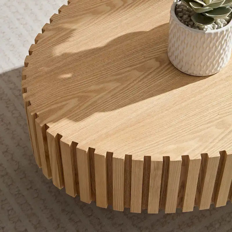 43.7 inch Round Coffee Table for Living Room