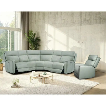 104 W Genuine Leather Power Sectional with Recliner Sofa Set with 3 Colors,Zero Gravity and 1 power armlesschair