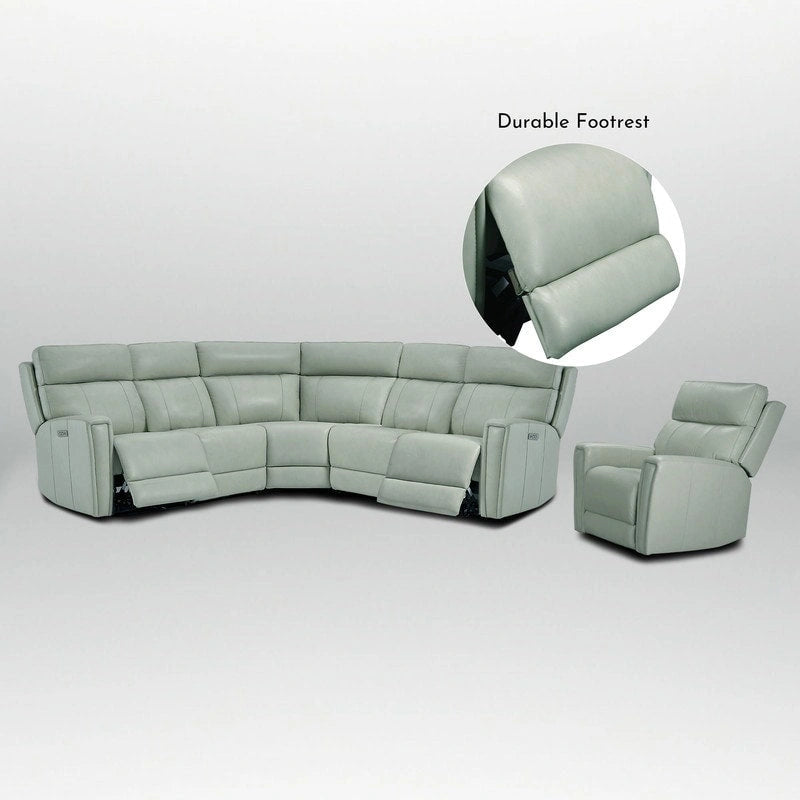 104 W Genuine Leather Power Sectional with Recliner Sofa Set with 3 Colors,Zero Gravity and 1 power armlesschair