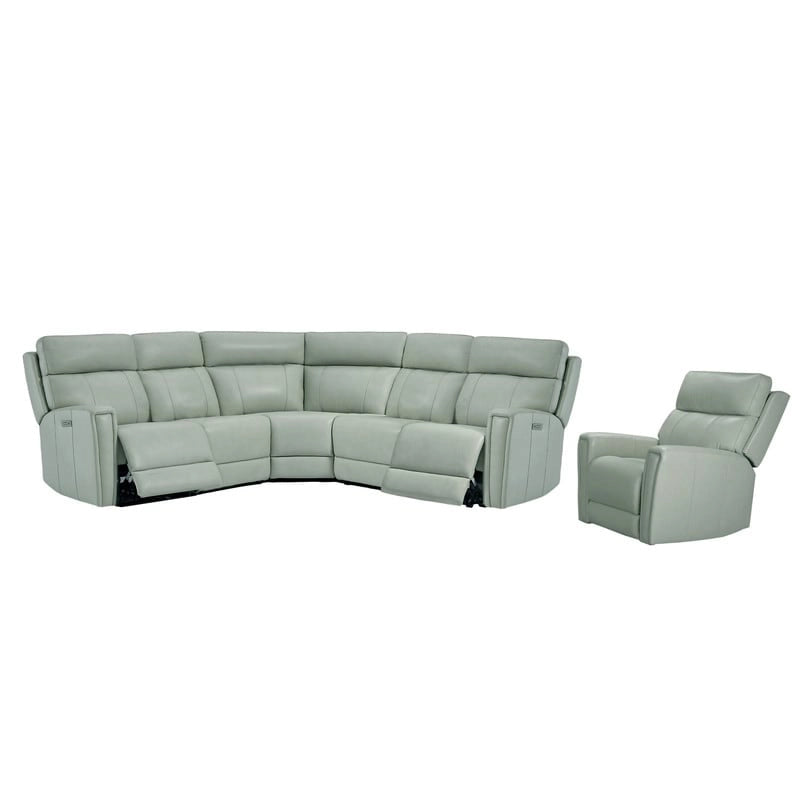 104 W Genuine Leather Power Sectional with Recliner Sofa Set with 3 Colors,Zero Gravity and 1 power armlesschair