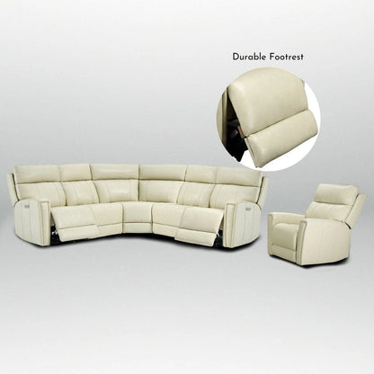 104 W Genuine Leather Power Sectional with Recliner Sofa Set with 3 Colors,Zero Gravity and 1 power armlesschair