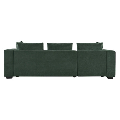 Chenille Upholstered Cloud Sofa L-Shaped Couch with Chaise Lounge & Storage