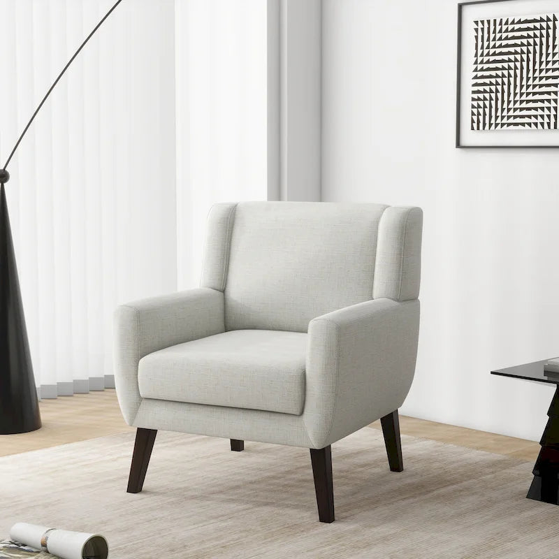 Upholstered Armchair with Wide Back Accent Chair