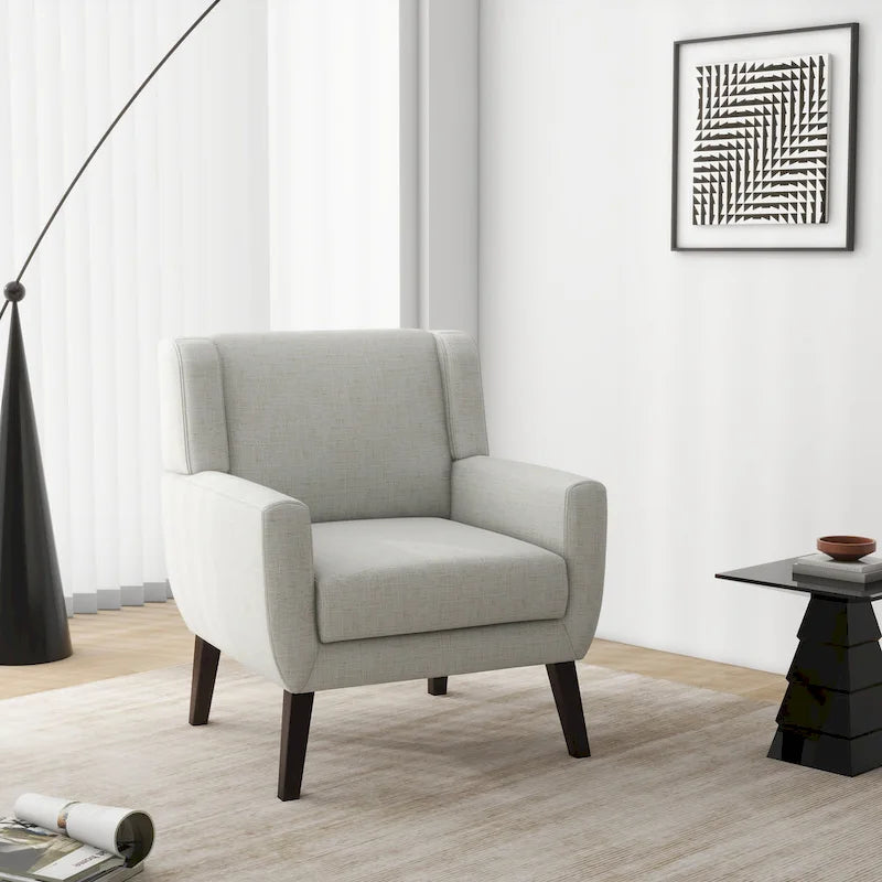 Upholstered Armchair with Wide Back Accent Chair
