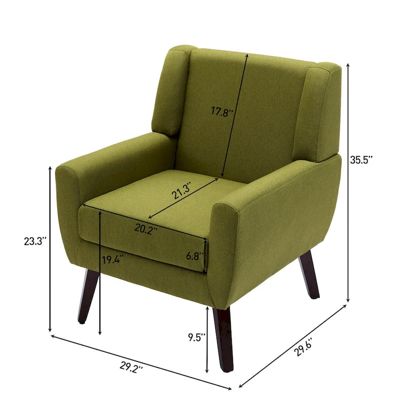 Upholstered Armchair with Wide Back Accent Chair