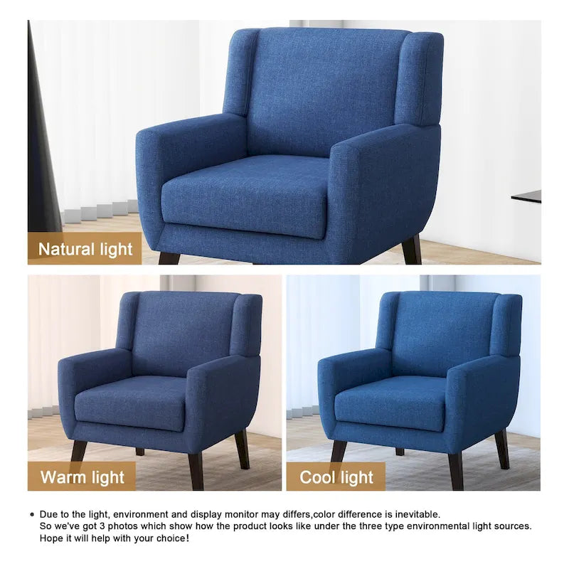 Upholstered Armchair with Wide Back Accent Chair