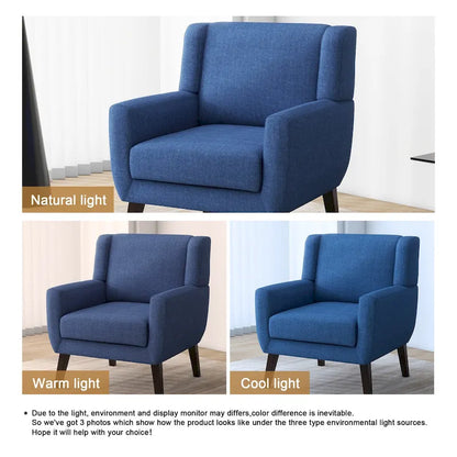 Upholstered Armchair with Wide Back Accent Chair